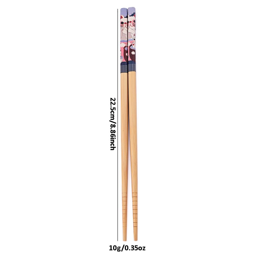 5pairs Chinese Style Chopsticks Bamboo Anti Slip Sushi Chopsticks Household Restaurant Bamboo Chopsticks