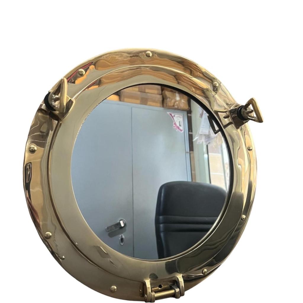 Brass or Silver Ship Porthole Mirror of Glass Aluminum Boat Porthole Wall Decor for Bedroom & Bathroom Halloween Unique Gifts