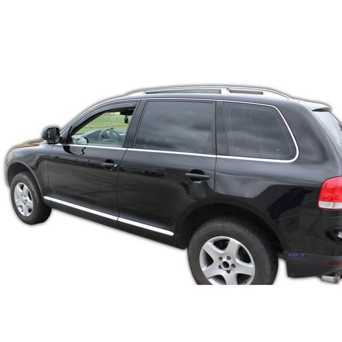 Déflecteurs d'air - J&J AUTOMOTIVE - Volkswagen Touareg 5P - Fumé - Acrylique renforcé - Installation facile