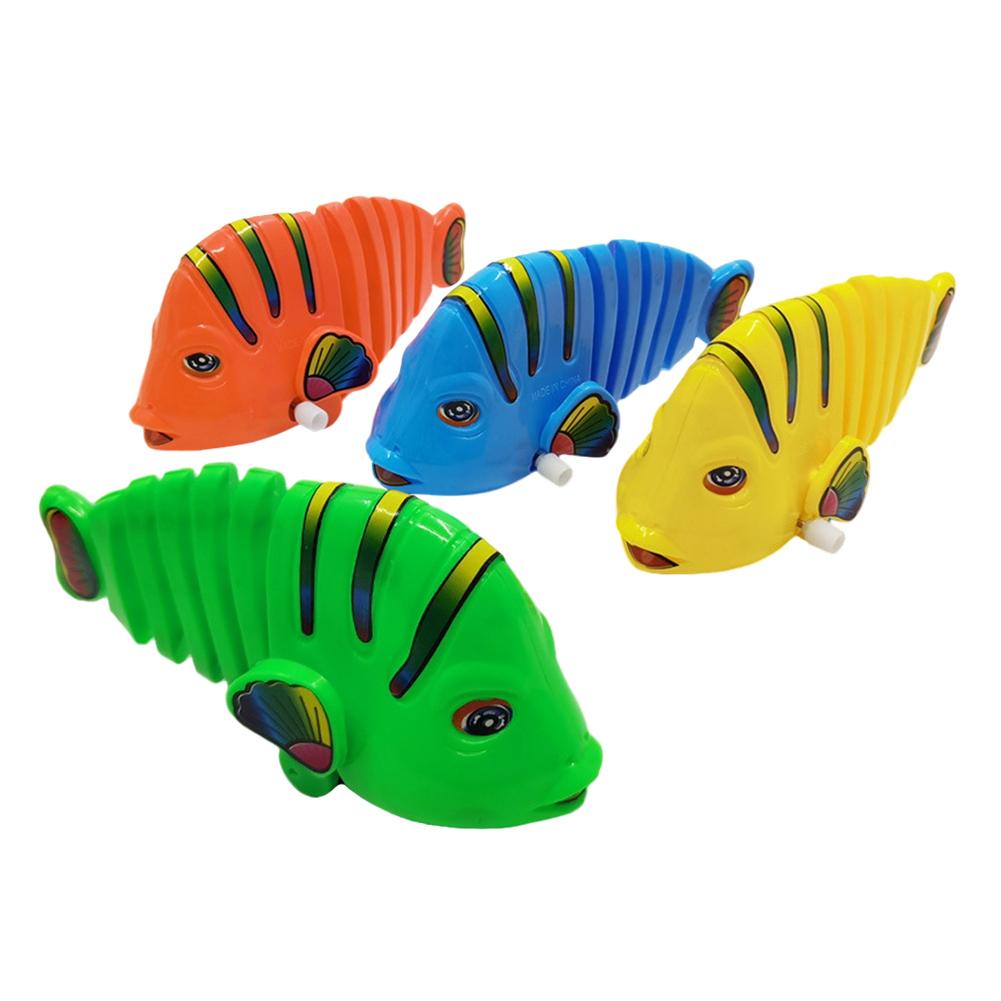Clockwork Swinging Fish Toys Lovely Design Cartoon Fish Toys Realistic Fish Movement Bathtub Toys Easy To Use for Kids Children