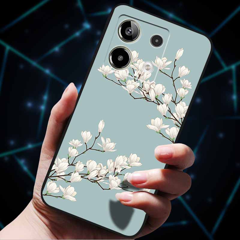 3D Flowers Emboss Fundas For Redmi Note 13 Case Note13Pro 5G Soft Silicone Phone Cases for Redmi Note 13 Pro Plus Back Cover Bag