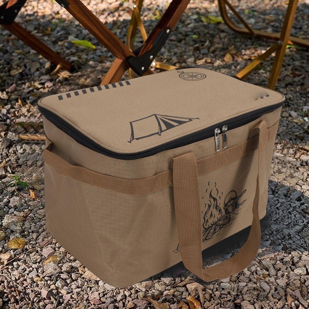 Waterproof Camping Storage Bag 600D Oxford Fabric Picnic Organizer Bag Cookware Organizer Bag BBQ