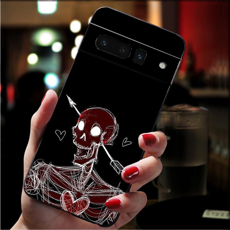 Handyhülle Für Google Pixel 10 9 Pro XL 9A 8 7 6 Pro Pixel 8A 7A 6A Pixel 8 7 6 5 Skelett Kunst Hülle