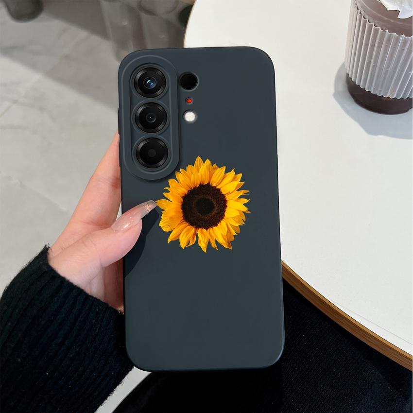 For Tecno Camon 50 Pro 50Ultra Phone Cover Sunflower Floral Case Liquid Silicone Soft Housing For Tecno Camon50 Shockproof Shell