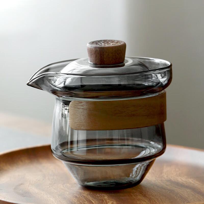 

Shangqi Heat-Resistant Filtered Glass Gaiwan with Wooden Ring