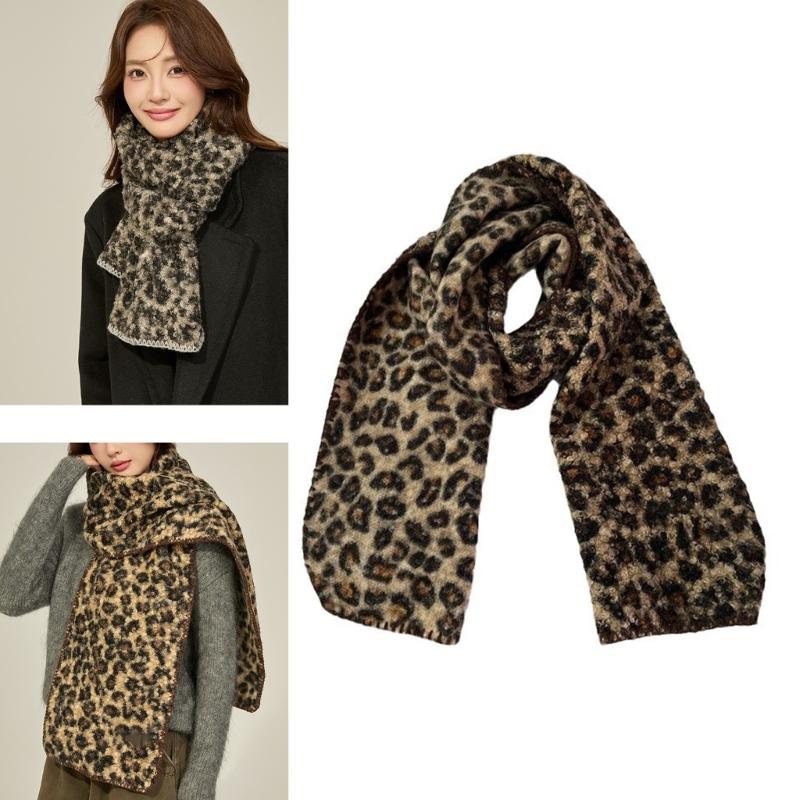 Fashionable Animal Pattern Scarf Soft Warm Neck Wrap Shoulder Shawal Headwrap For Lady And Women
