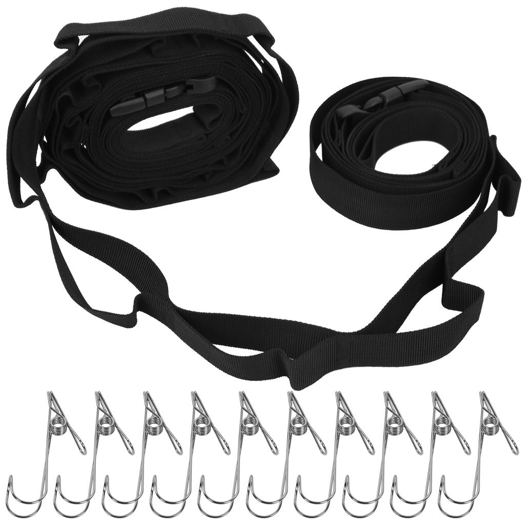 Camping 19Pcs Separated Loops Hanger Adjustable Picnic Storage Lanyard Strap With Clips