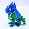 3D Printed Flying Dragon Statue Western Devil Dragon Joints Movable Simulation Eyes Pet Ornaments Office Desk Decor Handicrafts