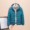 Down jacket women's new short light and thin thickened warm slim white duck down fashion coat