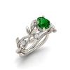 E-Commerce Jewelry Popular Olive Leaf Multi-Color Diamond Ring Factory