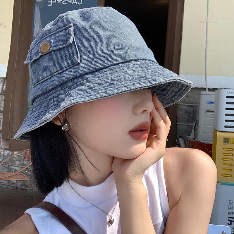New Casual Retro Denim Basin Hat Fashionable Sun Protection And Sunshade Hat