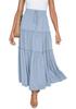 European & American Women's Bohemian A-Line Pleated High Waist Skirt
