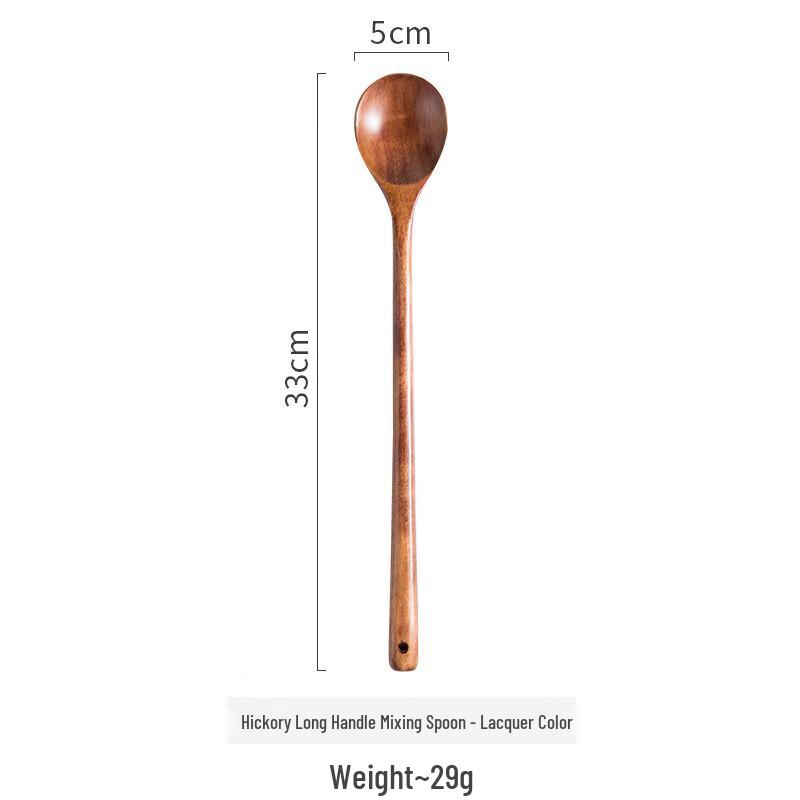 ZISIZ Деревянная ложка для перемешивания с длинной ручкой