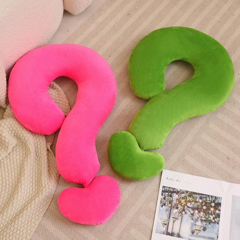 Soft and Comfortable Pillow Question Mark Pillow Cushion Plush Home Sofa Bedroom Sleep Cushion Cartoon Birthday Gift