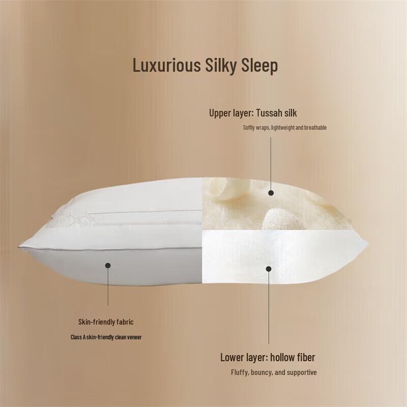 Mercury Home Textiles Class A Antibacterial Silk Pillow (Pair)