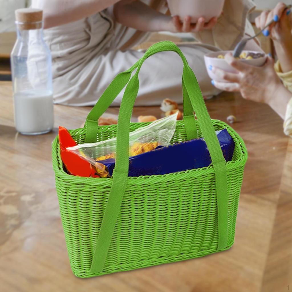 Hand Woven Basket Vegetable Storage Portable Multipurpose Handwoven Nesting Bin