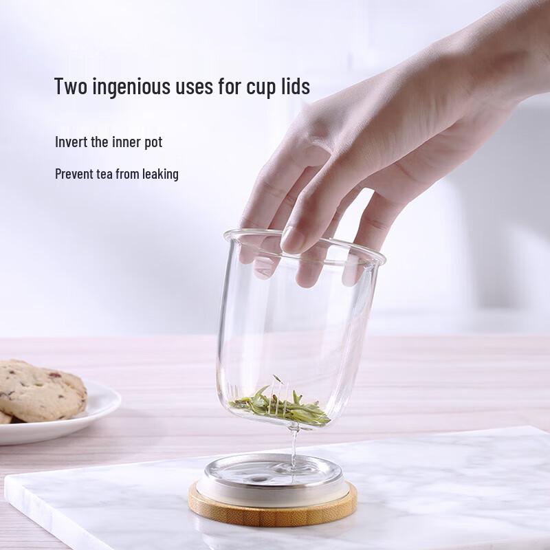 Heat-Resistant Glass Tea Infuser Mug