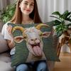 1/4pcs Funny Goat Throw Pillow Covers Farmhouse Animal Decorative Cushion Cases for Home Sofa Couch Cushion cover