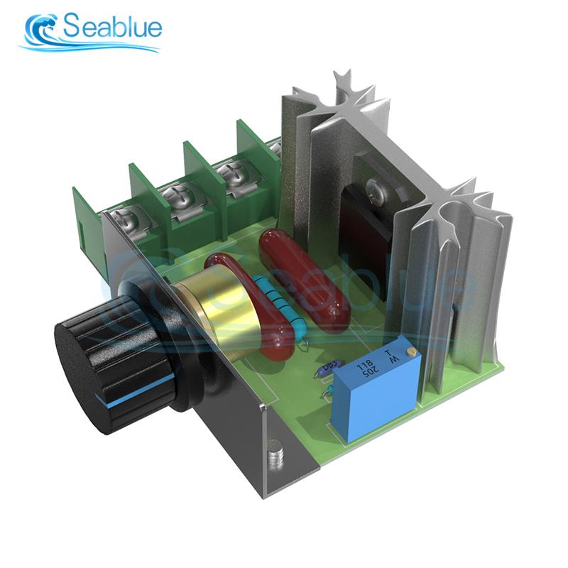 

AC 220V 2000W SCR Voltage Regulator Dimming Dimmers Motor Speed Controller Thermostat Electronic Voltage Regulator Module