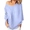 Women's Fashion Solid Color Round Neck Loose Long Sleeve Loose Top