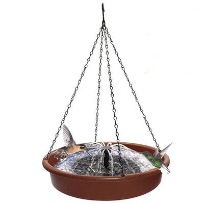 M-Modern-Water Feeder Hangable Sturdy Bird Solar Sprinkler Pedestal Bird Bath Fountain