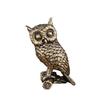 Brass Solid Owl Ornament Creative Home Decoration Copper Carving Handicraft Tea Pet