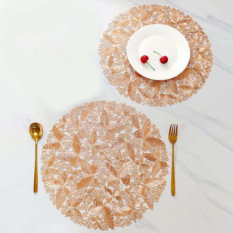 Butterfly Coaster Placemat Heat Resistant Waterproof Dining Coffee Table Cup Mat For Home Party Decoration