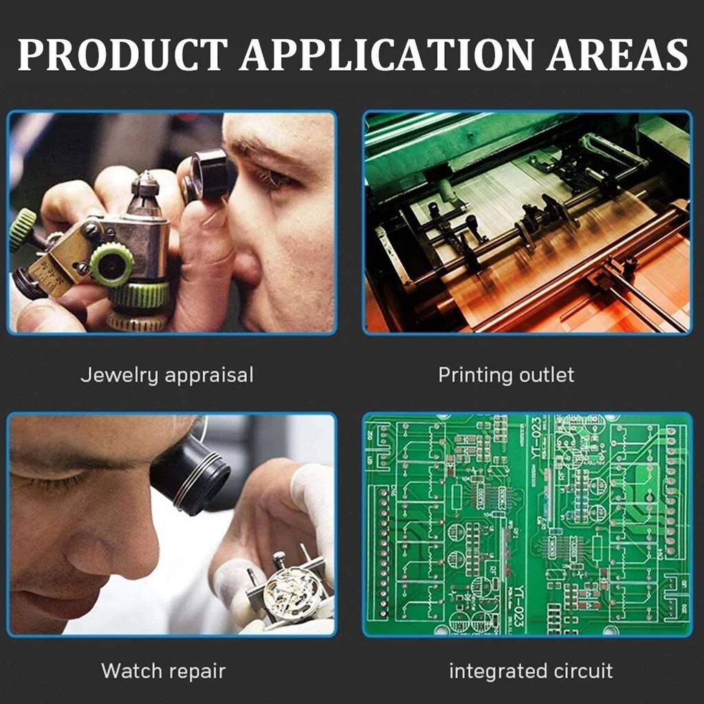 Professional Headband With 3 LED Light Jeweler Magnifier Magnifying Glass Loupe