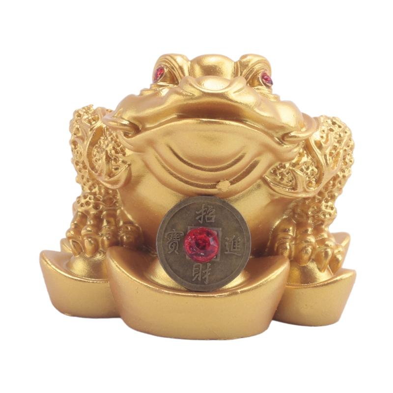 Gut-Chinesisches Feng Shui Geld Glück Vermögen Frosch Kröte Münze Heimdekoration Heim-Büro Dekoration Glücksgeschenke