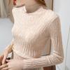 Long Sleeve Sweater Women Half Turtleneck Bottoming Shirt Slim Knitted Sweater Pullover Women Tops Knitwears