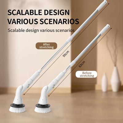 Spazzola Pulente Elettrica Telescopica Portatile per Bagno e WC