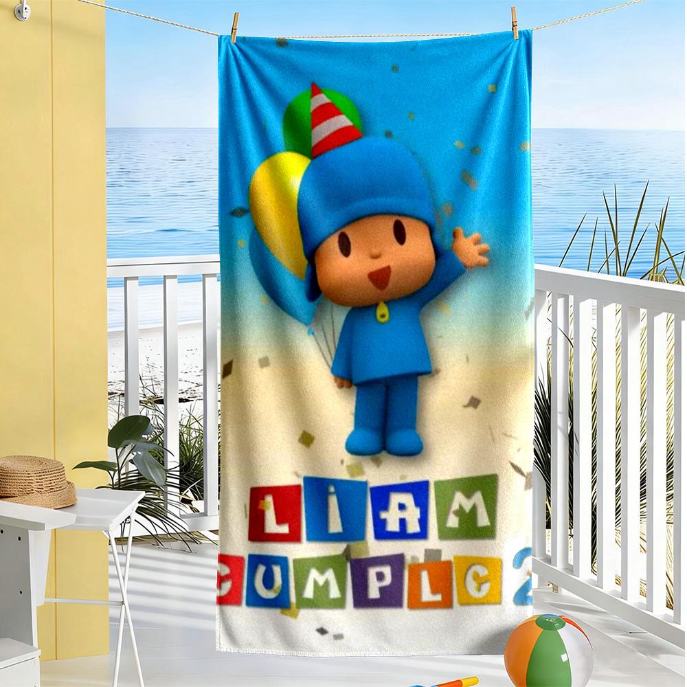 Pocoyo Beach Towel Quick-Dry Soft Microfiber Comfortable Lightweight
