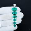 Ciondolo Apatite Verde, Ciondolo in Argento Sterling 925, Ciondolo Fatto a Mano, Ciondolo Antico, Ciondolo con Pietra Preziosa Apatite Verde, Regalo di San Valentino