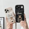 Leather Crossbody Phone Case for IPhone 17 Air 16 15 14 11 Pro Max 13 12 Wallet Card Holder Women Protective Cover
