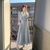 Elegant Women Spring Korean Fashion Blazer Suits Vintage Long Sleeve Blazers+Hight Waist Long Skirts 2 Pieces Sets Office Lady