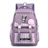 Zaino a Libro di Kuromi per Bambini Zaino in Nylon con Cartone Animato di Ragazza per Viaggi e Scuola