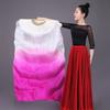Tricolor Gradient Gradient Color Dancer Fan 120/150/180cm Practice Long Imitation Silk Fans