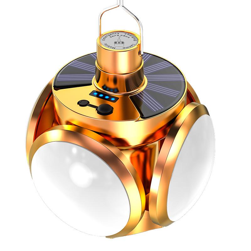 Solar Folding Tent Power Outage Emergency Lighting Outdoor Camping Super Bright LED Chandelier