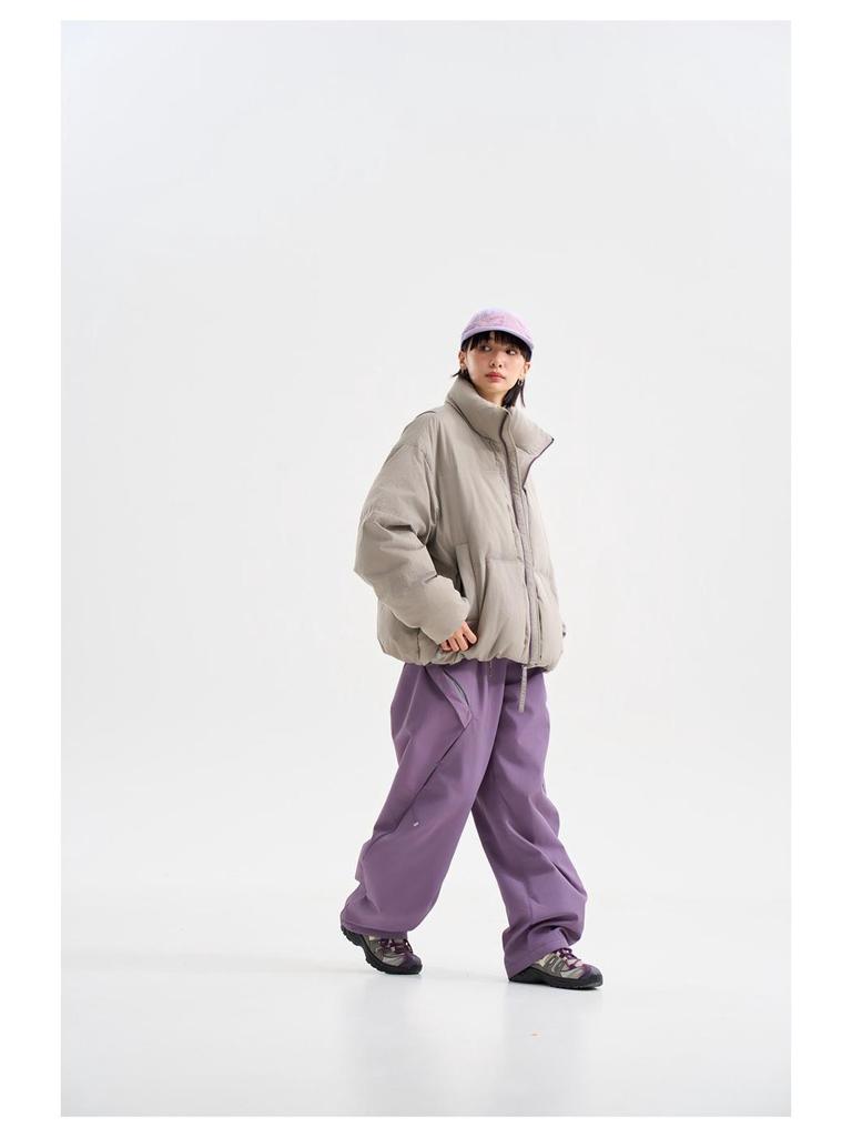 BLACKARMADA Unisex Winter Camping Stand-Up Collar White Duck Down Jacket MY6818