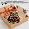 Kit de Crochet pour Débutants Kit Arbre de Noël Animal, DIY Vache des Highlands Art Mignon et Loisirs Créatifs Kits Chien Teckel Chat Tricot pour Débutants, Fait Main Vacances