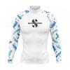 Muta da Surf UPF50 Protezione Solare Costume da Bagno da Spiaggia Immersione Medusa Top Diviso a Maniche Lunghe