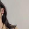 Elegant Silver Metal C-Shaped Multi-Layer Coil Earrings for Women - High-End Niche Design