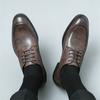 Designer New Men's Black Brown Formal Lace Up Oxfords Shoes Male Brand Fashion Wedding Dress Prom Homecoming Zapatos Hombre