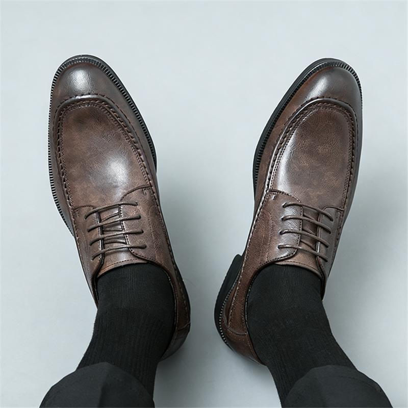 Designer New Men's Black Brown Formal Lace Up Oxfords Shoes Male Brand Fashion Wedding Dress Prom Homecoming Zapatos Hombre