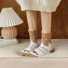 Autumn Winter Coral Velvet Socks Cartoon Bear Socks For Women Children Girls Middle Tube Thickened Sleep Socks Home Floor Socks