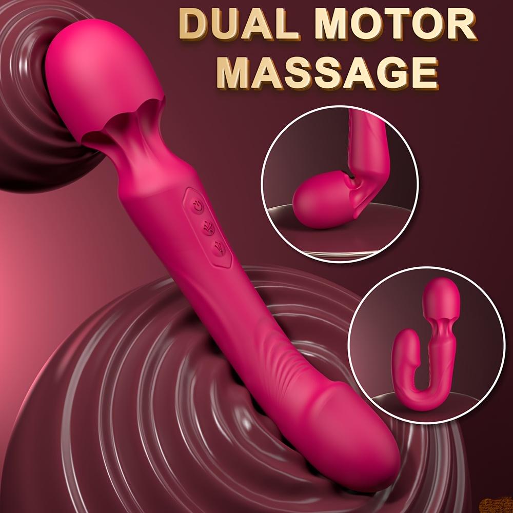 10 Modes Dual Motor Powerful Vibrator G Spot Massager Clitoris Stimulator Dildo Whole Body Silicone Anal Plug Toy for Women