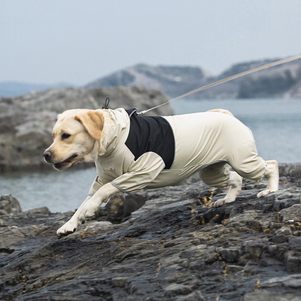 Waterproof & Windproof Full-Coverage Dog Jacket for Medium & Large Breeds