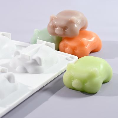 3D Silicone Rabbit Mold Fondant Bunny Mold Chocolate Cake Mold 2/6-Cavity Mousse Cake Decoration Dessert Baking Mold