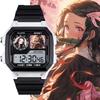 Demon Slayer Series Japanese Nezuko 2D Chronograph Cool Wristwatch, Alarm Clock Watch, Waterproof Electronic Watch