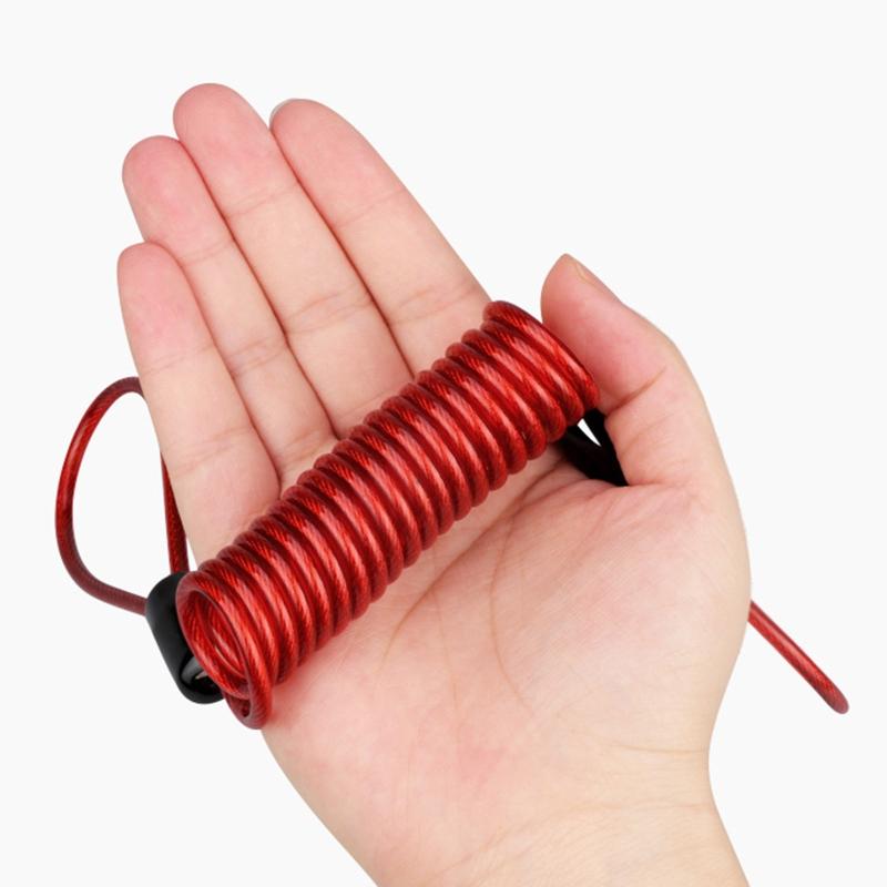 3.5mm Anti-Theft Spring Wire Rope Motorcycle Bike Lock Cable Lock Reminder Cable Theft Handlebar Scooter Disc Brake Lock
